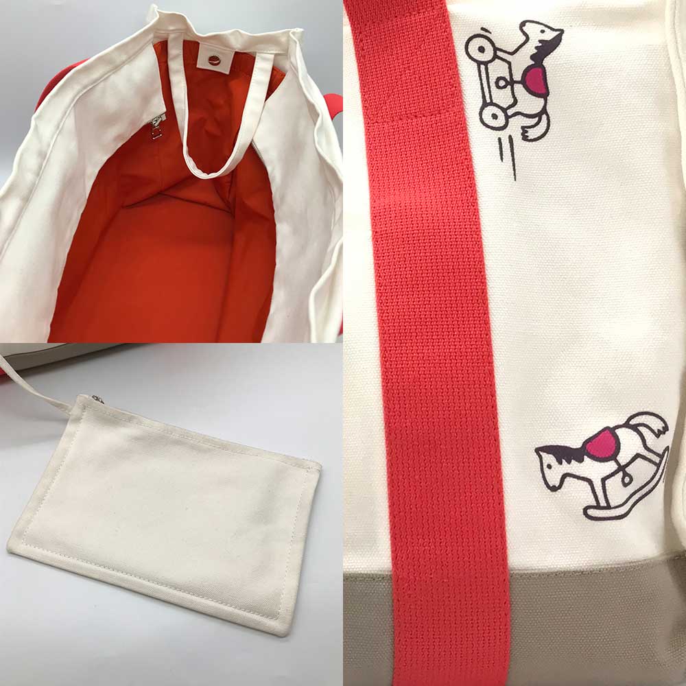 Hermes Adada Canvas Tote Bag