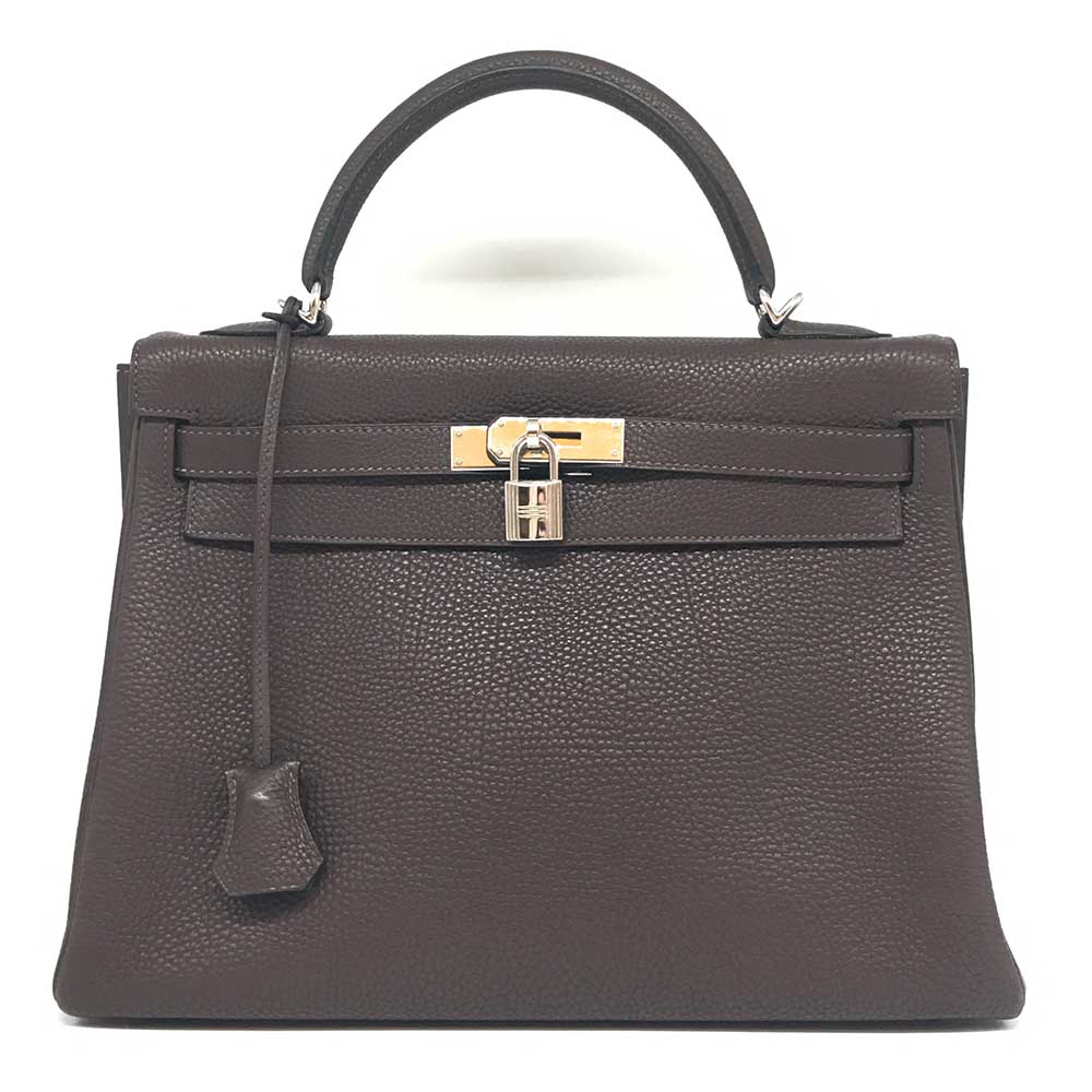 Hermes Kelly 32 Togo Handbag Brown