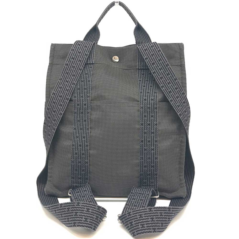 Hermes Herline Ad MM Nylon Canvas Backpack