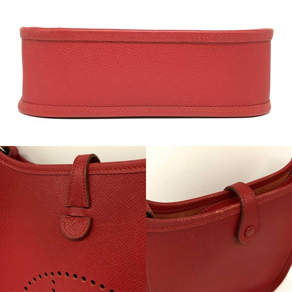 Hermes Evelyne TPM Leather Shoulder Bag Red