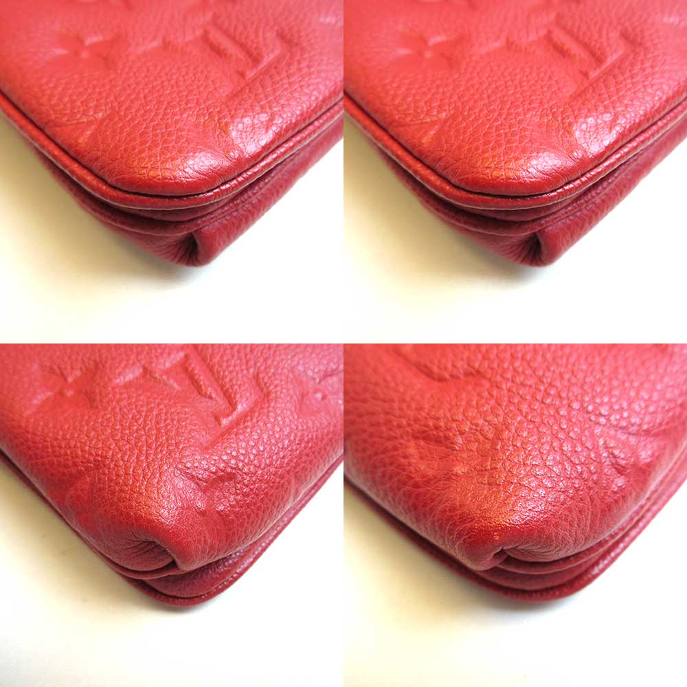 Louis Vuitton Twice Serries Red Monogram Empreinte Shoulder Bag M50259