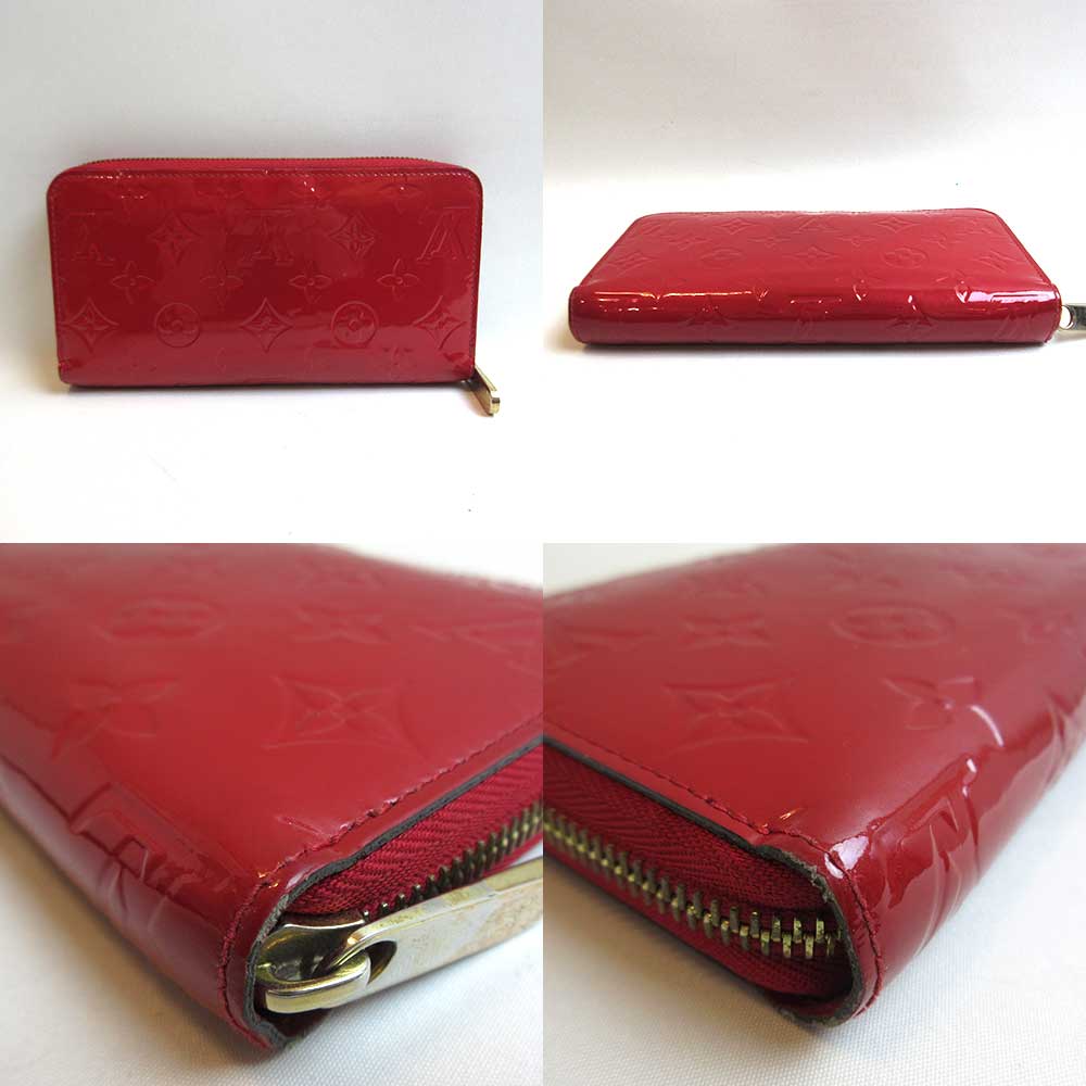 Louis Vuitton Monogram Vernis Zippy Wallet Red M91981