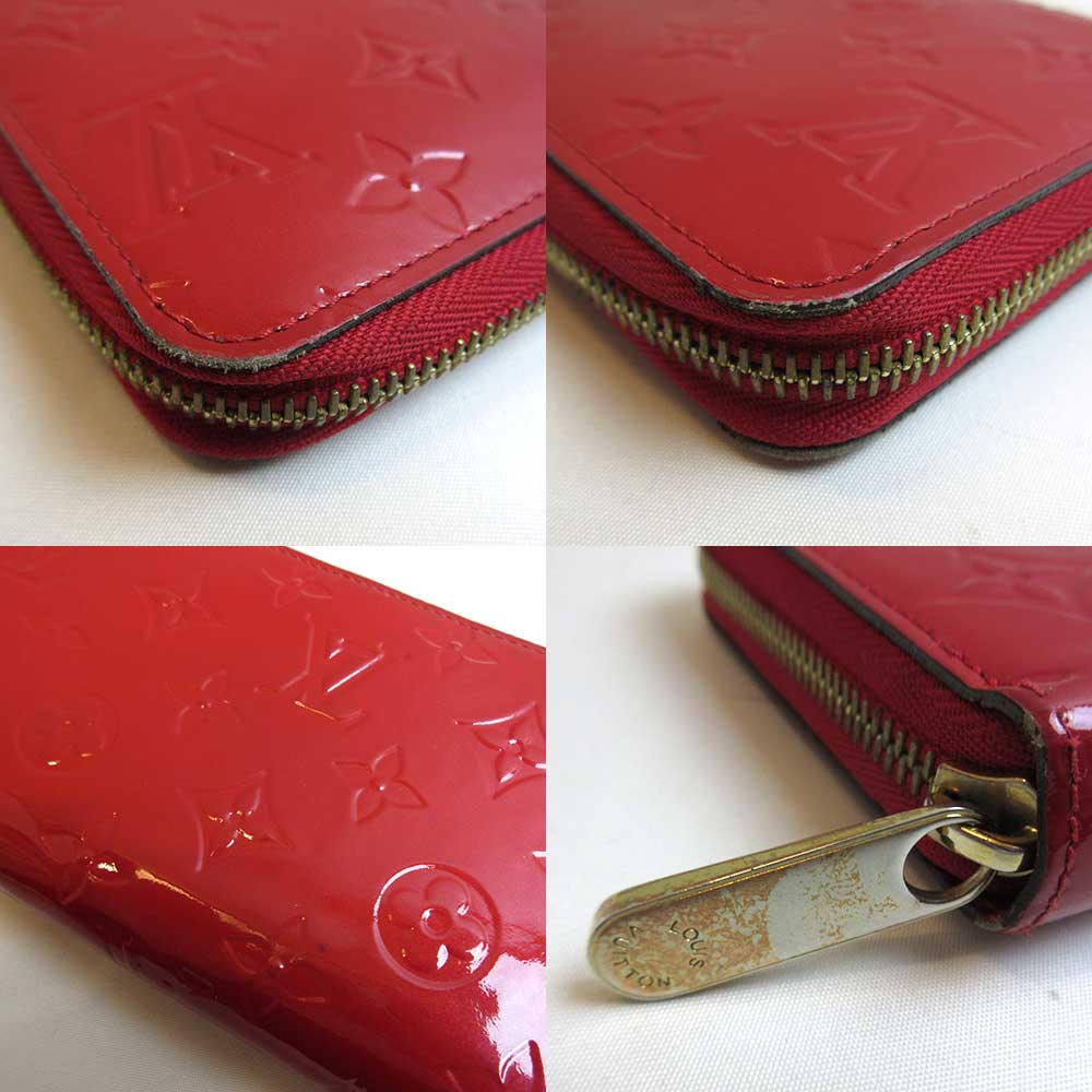 Louis Vuitton Monogram Vernis Zippy Wallet Red M91981