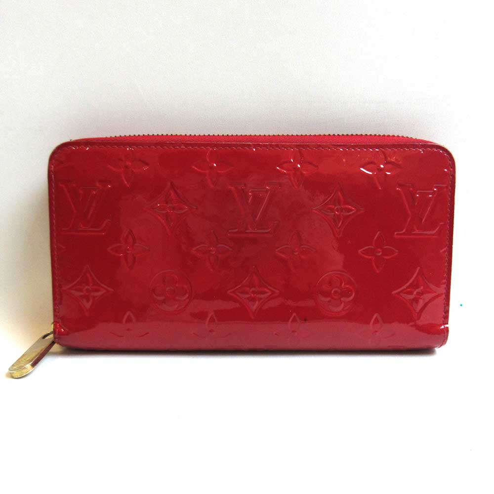 Louis Vuitton Monogram Vernis Zippy Wallet Red M91981