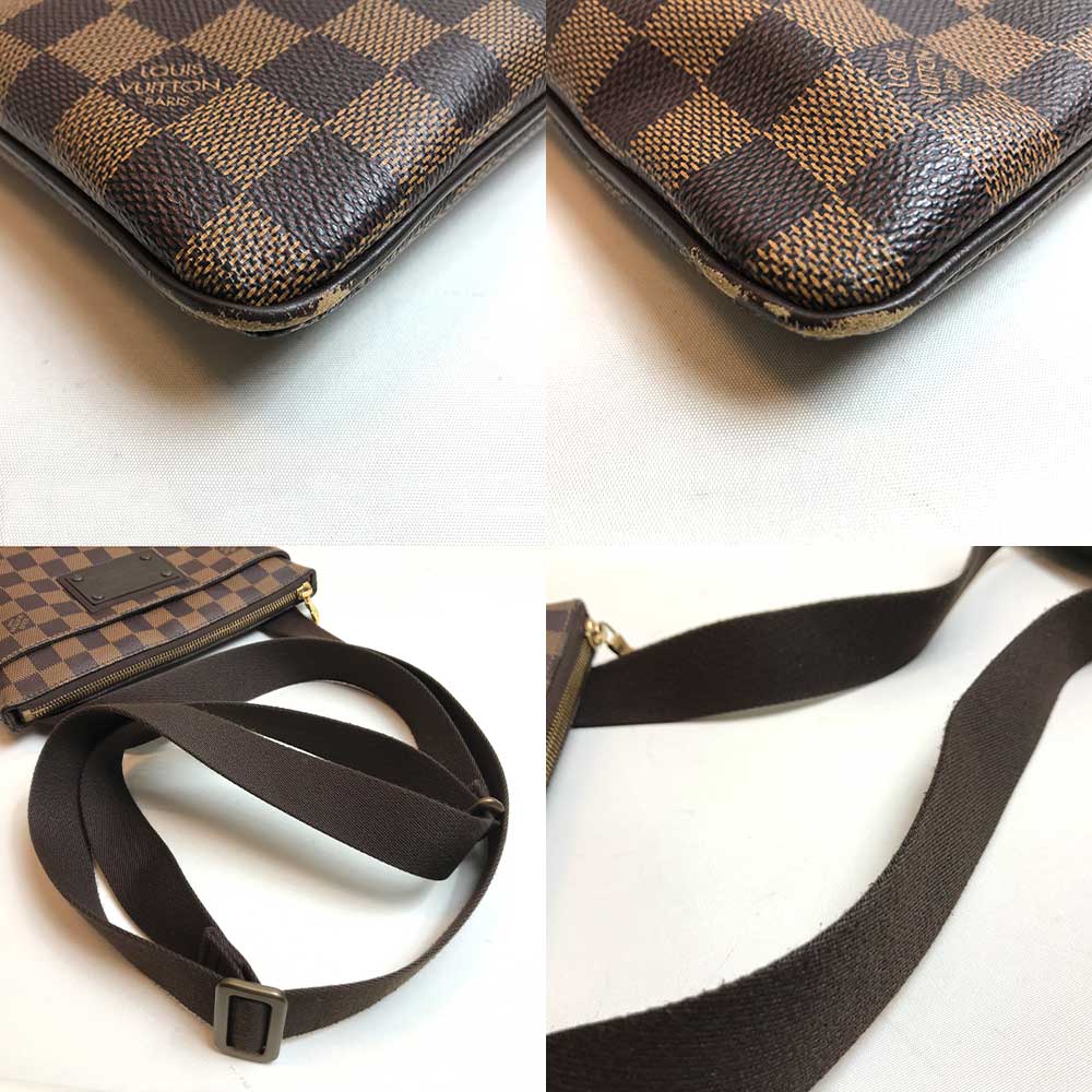 Louis Vuitton Damier Pochette Plat Brooklyn Shoulder Bag N41100