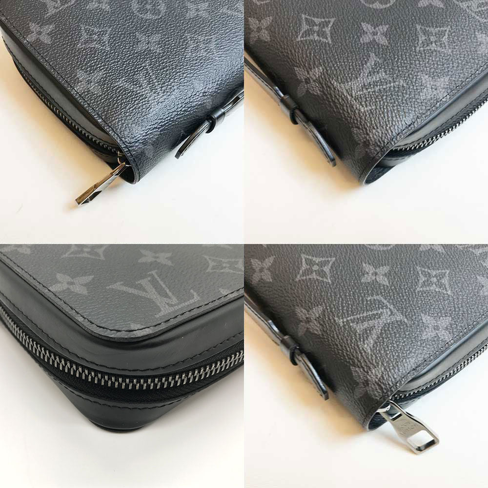 Louis Vuitton Monogram Eclipse Zippy XL Wallet M61698 in Very Good Condition