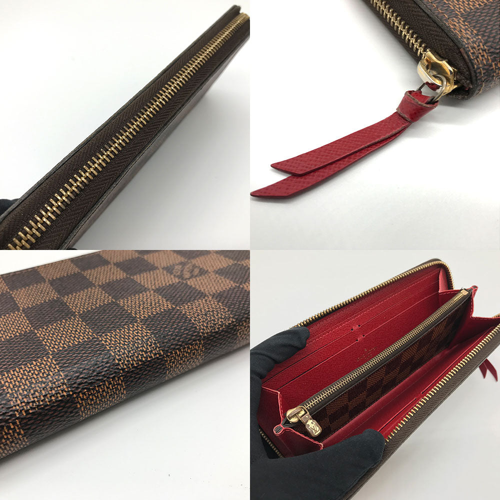 Louis Vuitton Damier Clemence Long Wallet N60534 in Good Condition