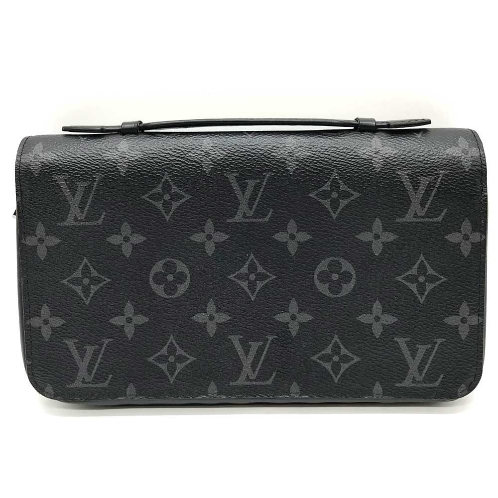 Louis Vuitton Zippy XL Monogram Eclipse Long Wallet M61698 in Very Good Condition