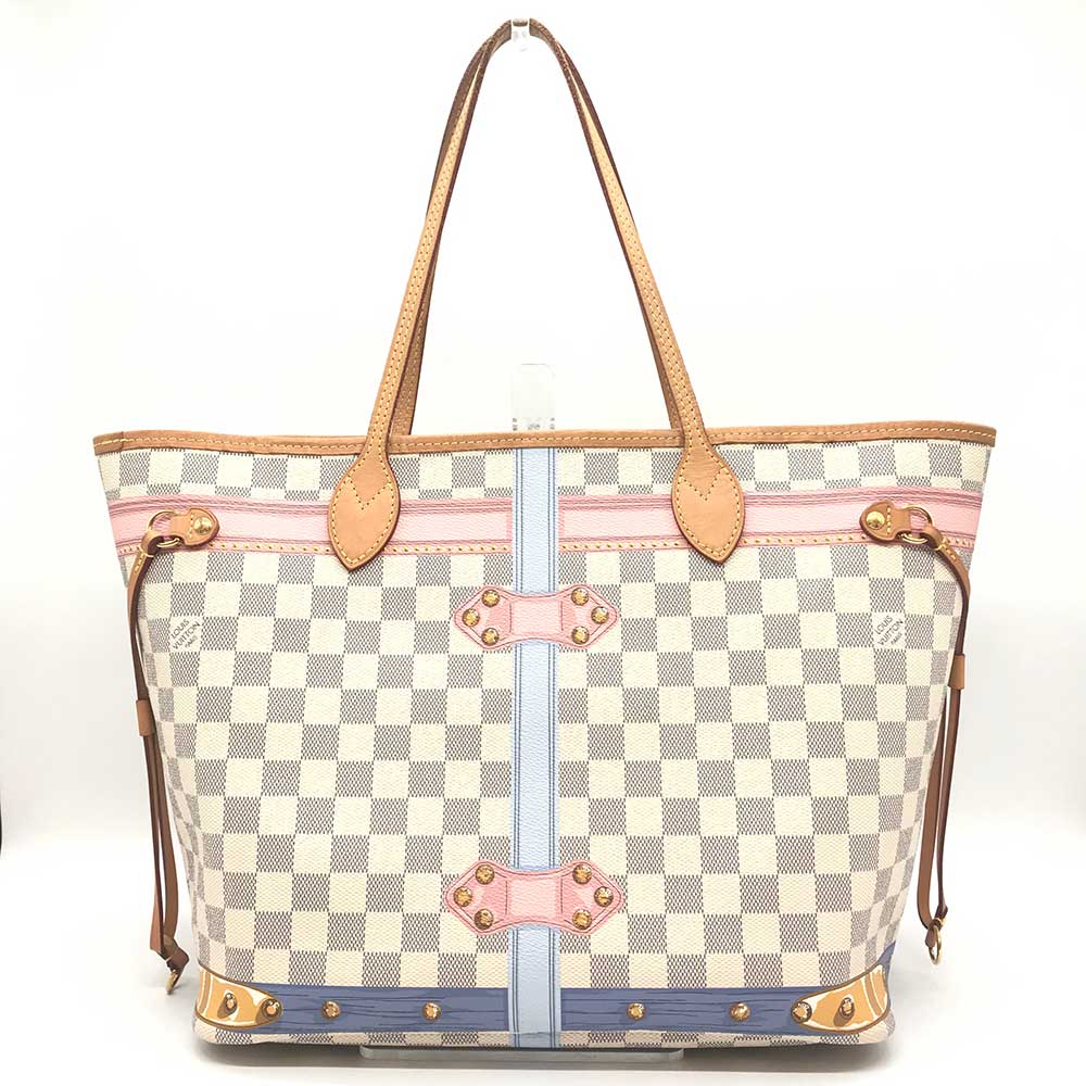 Louis Vuitton Damier Azur Neverfull MM Summer Trunk Collection Tote N41065 in Very Good Condition