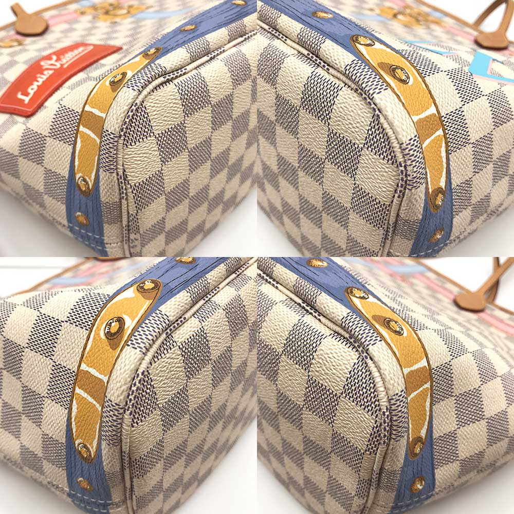 Louis Vuitton Damier Azur Neverfull MM Summer Trunk Collection Tote N41065 in Very Good Condition