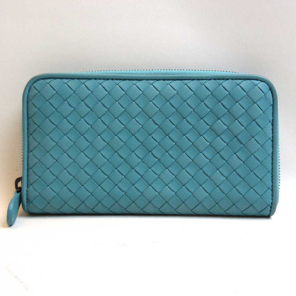 Bottega Veneta Leather Long Wallet Blue