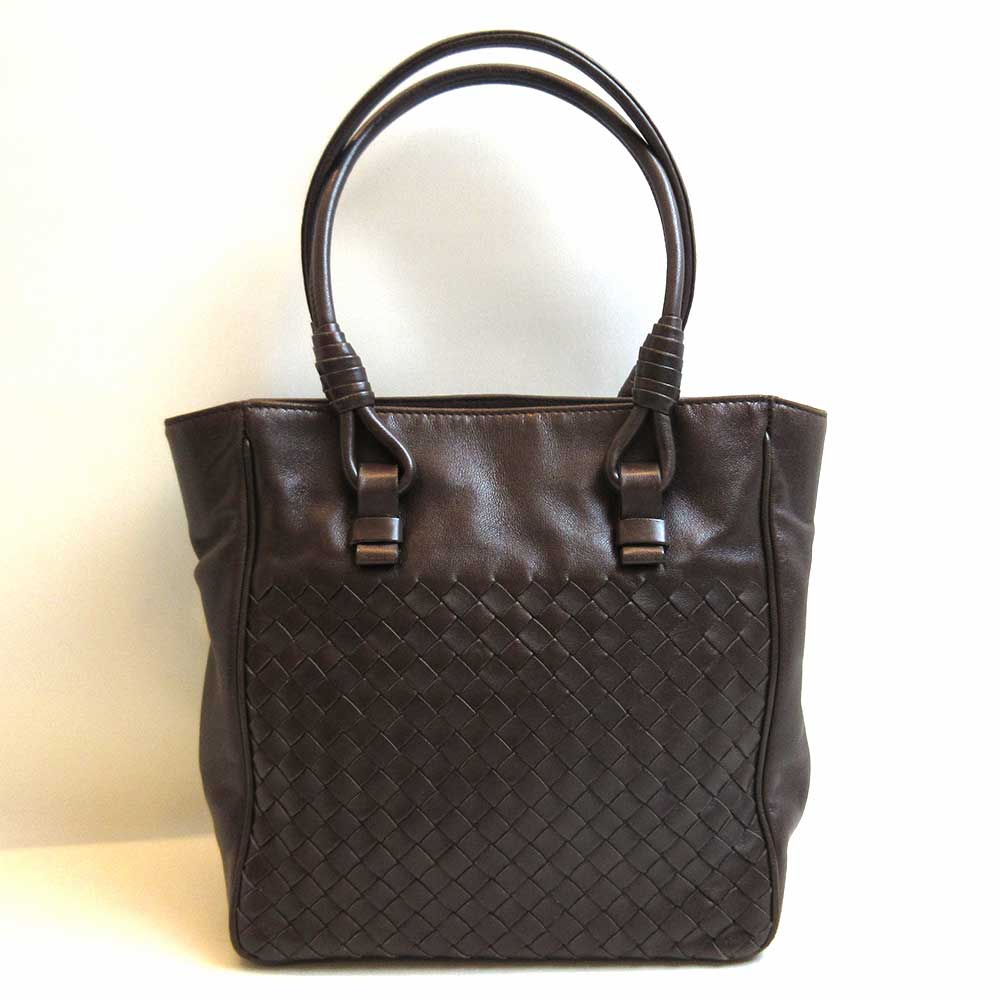 Bottega Veneta Brown Leather Tote Bag 125032 in Very Good Condition