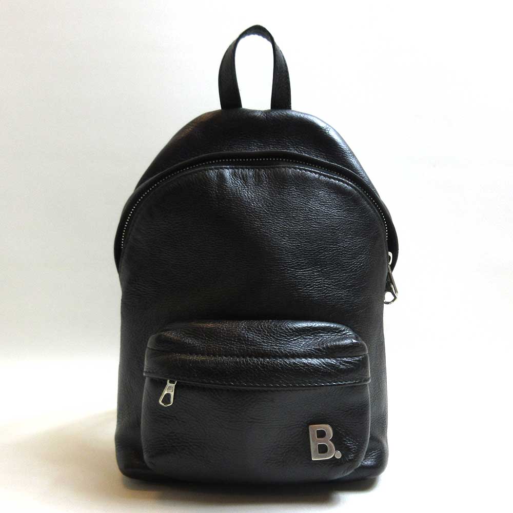 Balenciaga Leather Backpack Black 580026