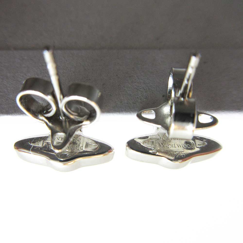 Vivienne Westwood Silver Orb Logo Earrings in Very Good Condition