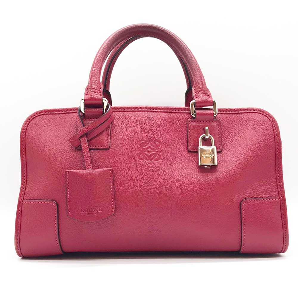 Loewe Leather Amazona Handbag Pink in Very Good Condition