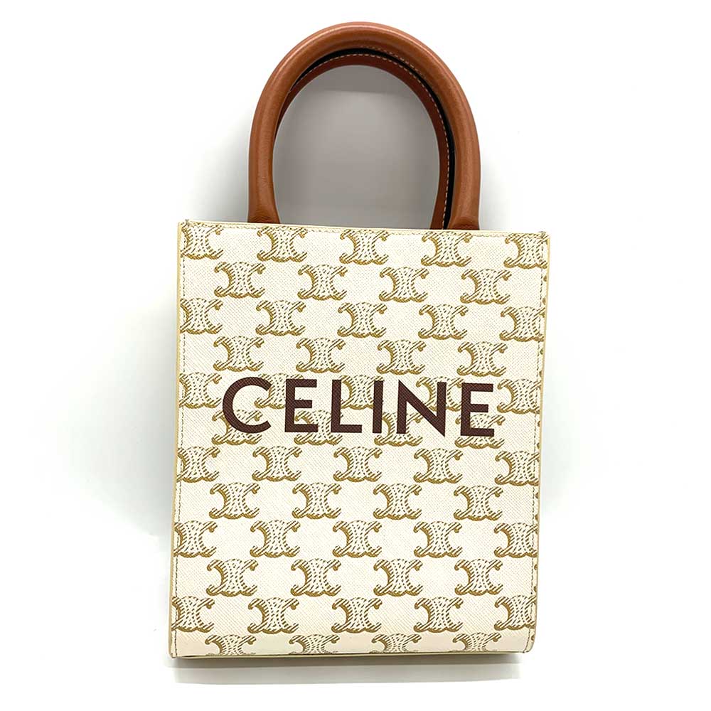 Celine Mini Vertical Cabas 2WAY Bag White