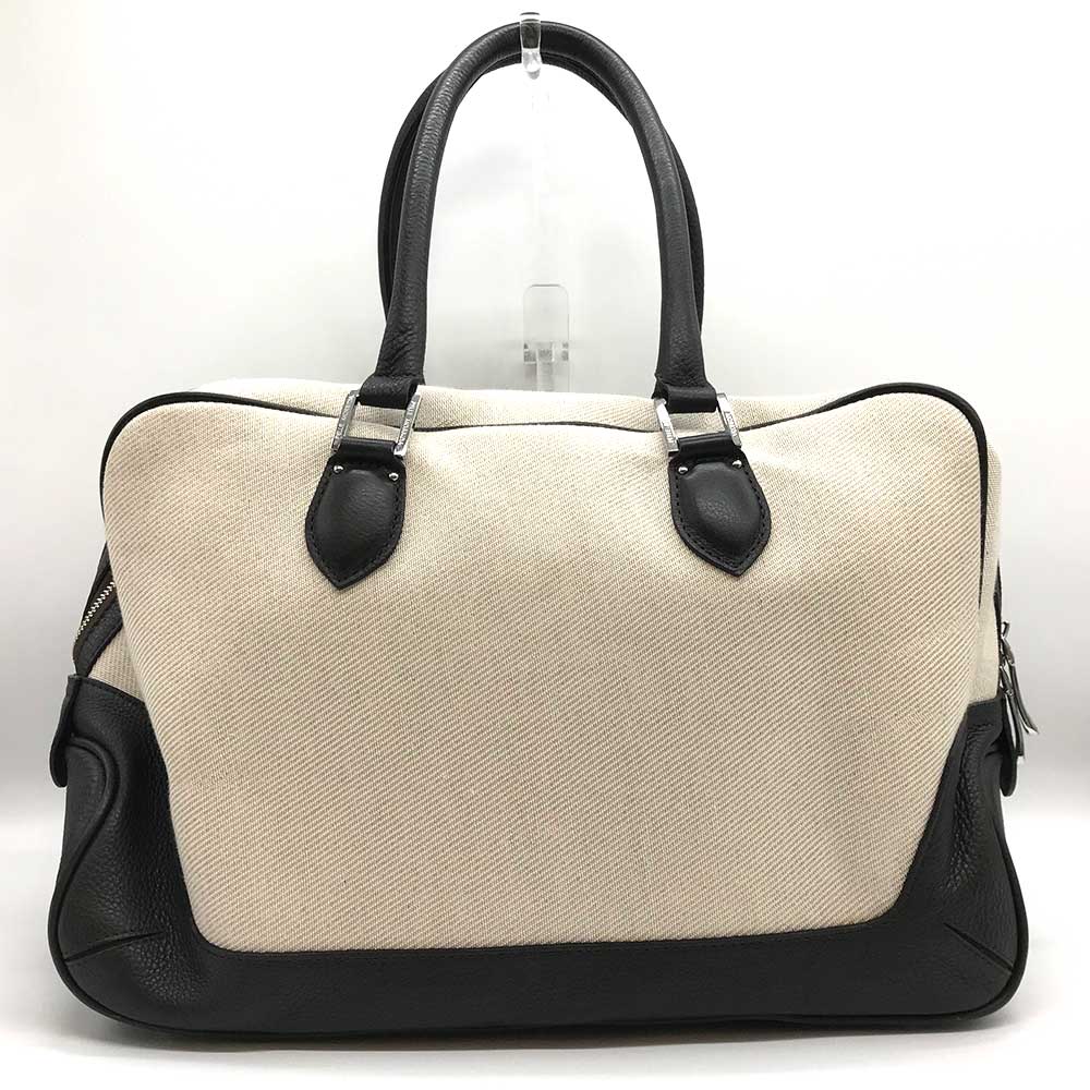 Pelle Morbida Canvas Leather Boston Bag