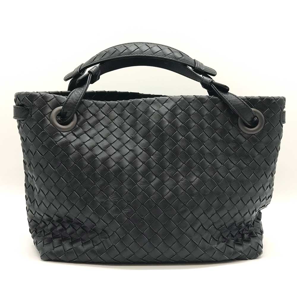 Bottega Veneta Intrecciato Leather Tote Bag Black