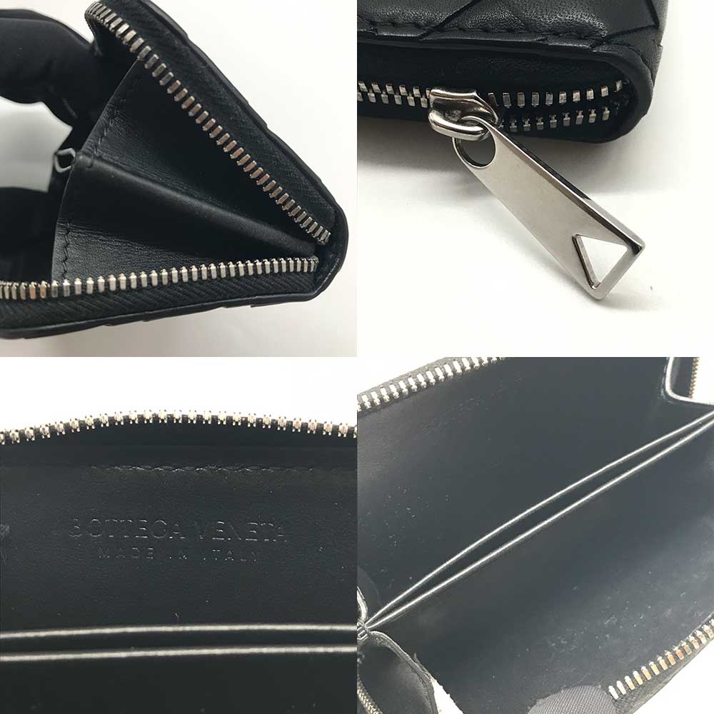 Bottega Veneta Intrecciato Calfskin Coin Purse Black