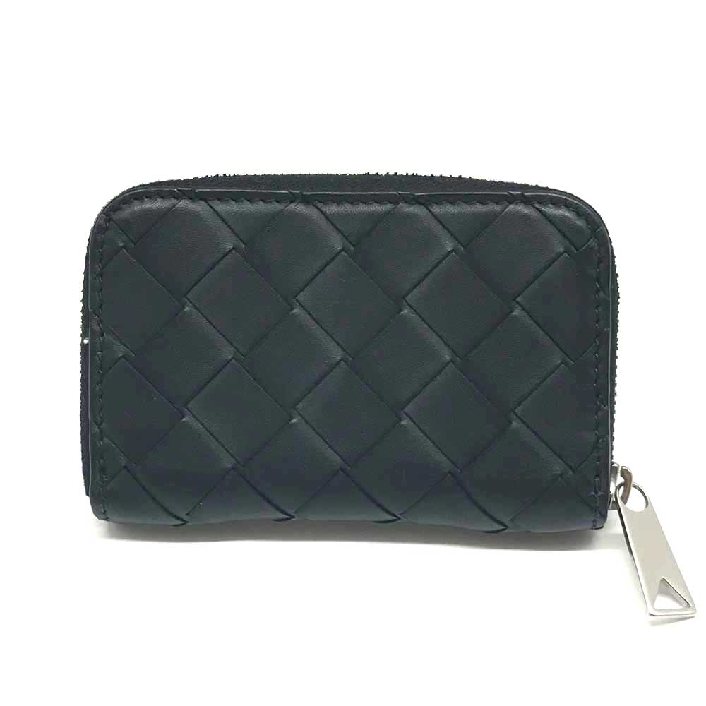 Bottega Veneta Intrecciato Coin Purse Black Leather