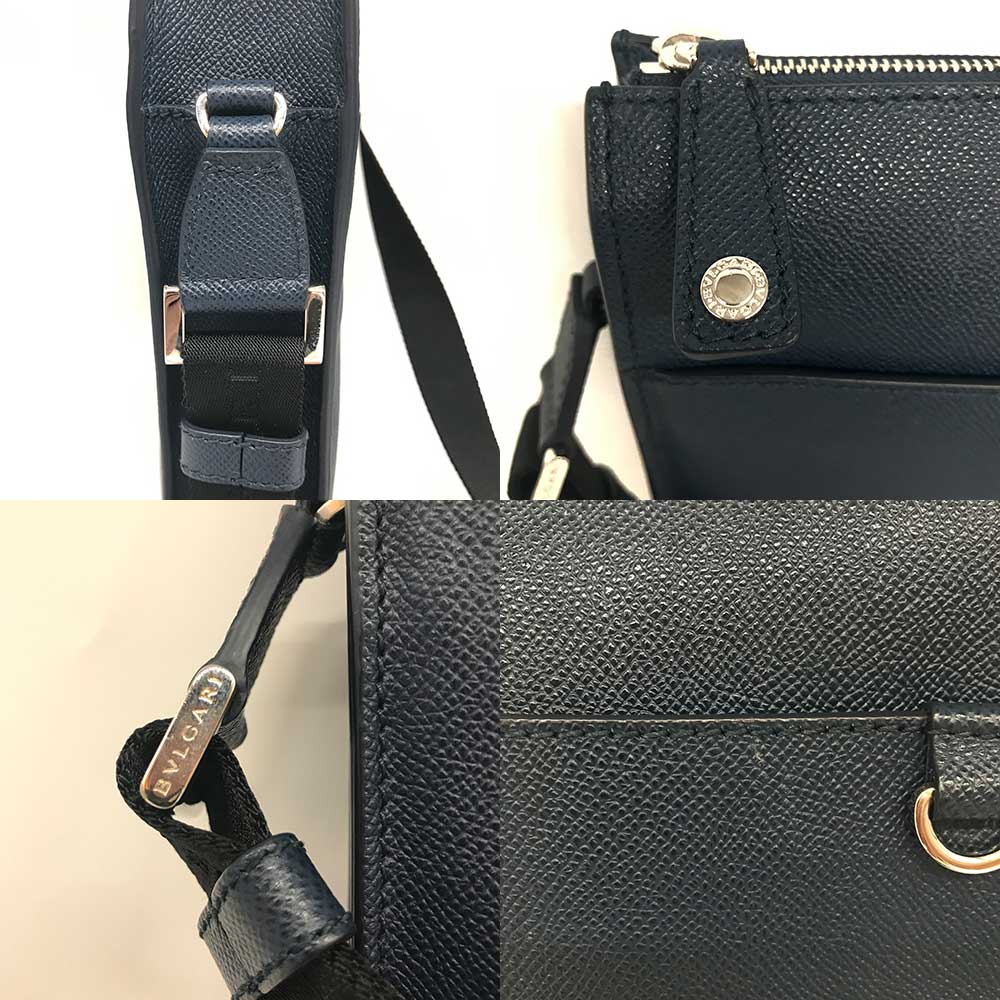 Bvlgari Leather Sapphire Shoulder Bag