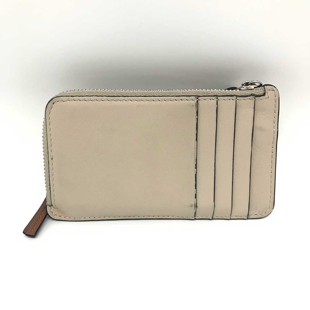 Loewe Calfskin Fragment Case Card Holder Beige