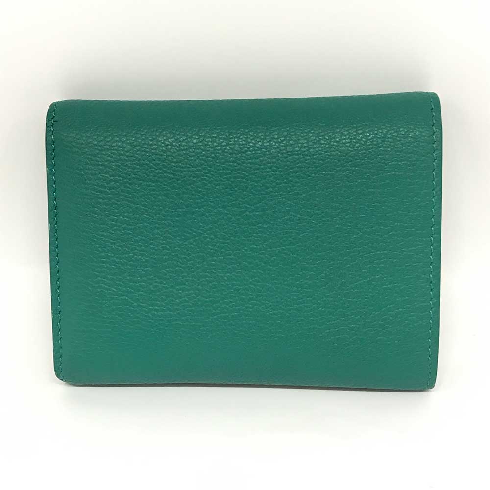 Tiffany & Co Goat Leather Emerald T Wallet