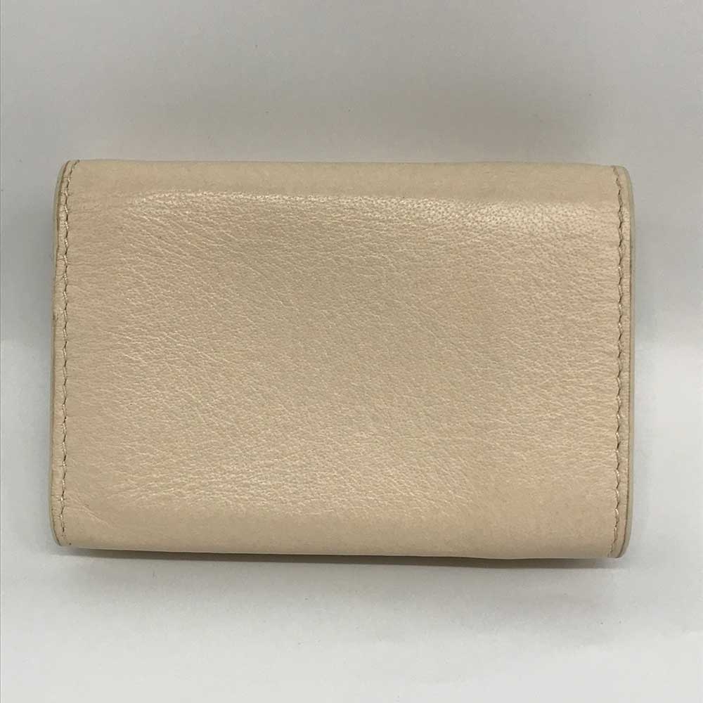 Balenciaga Paper Mini Wallet Ivory White Beige in Very Good Condition