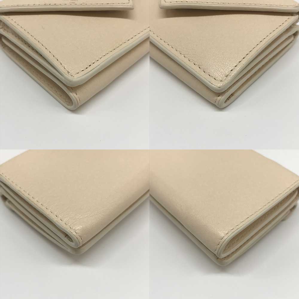 Balenciaga Paper Mini Wallet Ivory White Beige in Very Good Condition