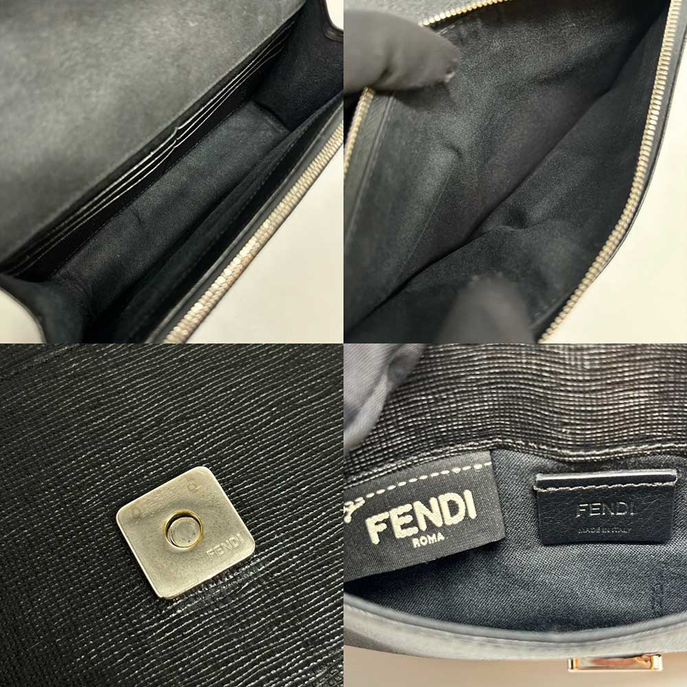 Fendi Leather Karlito Chain Wallet Shoulder Bag