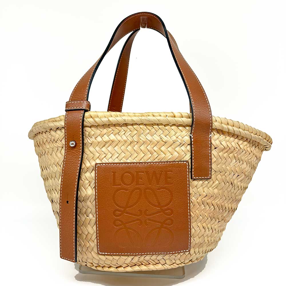 Loewe Small Basket Bag Palm Leaf Calf