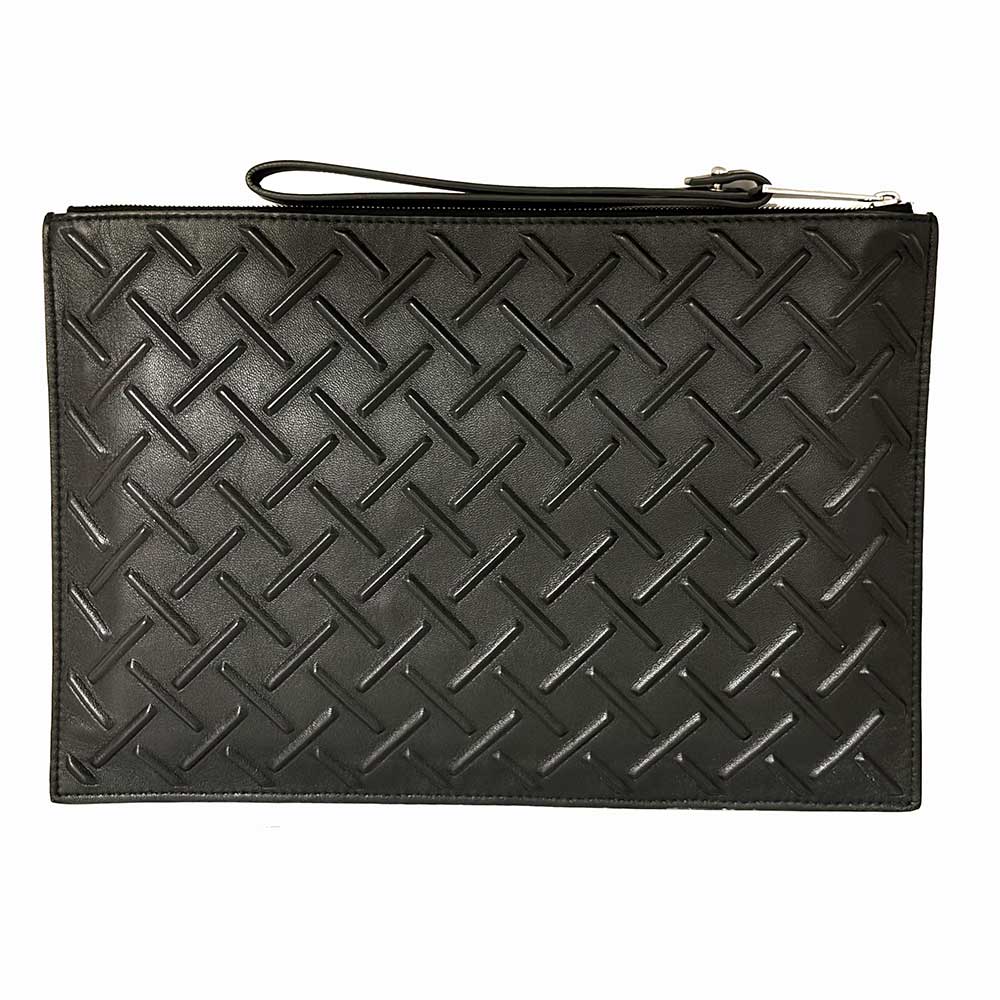 Bottega Veneta Leather Nappa Graphic Clutch Bag 592643 in Great Condition