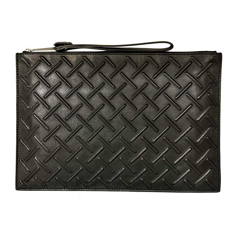 Bottega Veneta Leather Nappa Graphic Clutch Bag 592643 in Great Condition