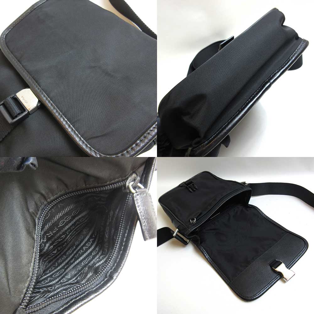 Prada Nylon Shoulder Bag Black