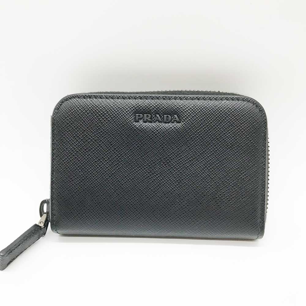 Prada Saffiano Leather Coin Case 2MM358 in Very Good Condition