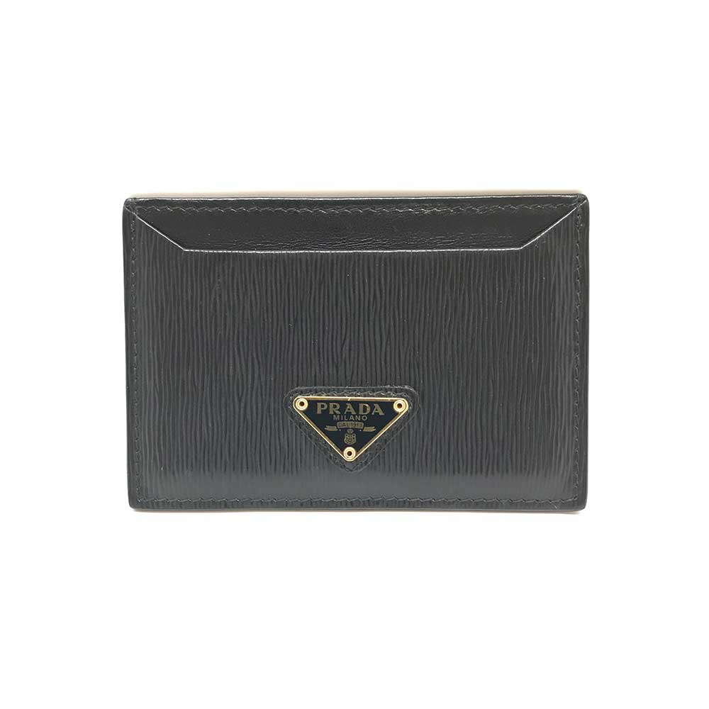 Prada Leather Card Case Black