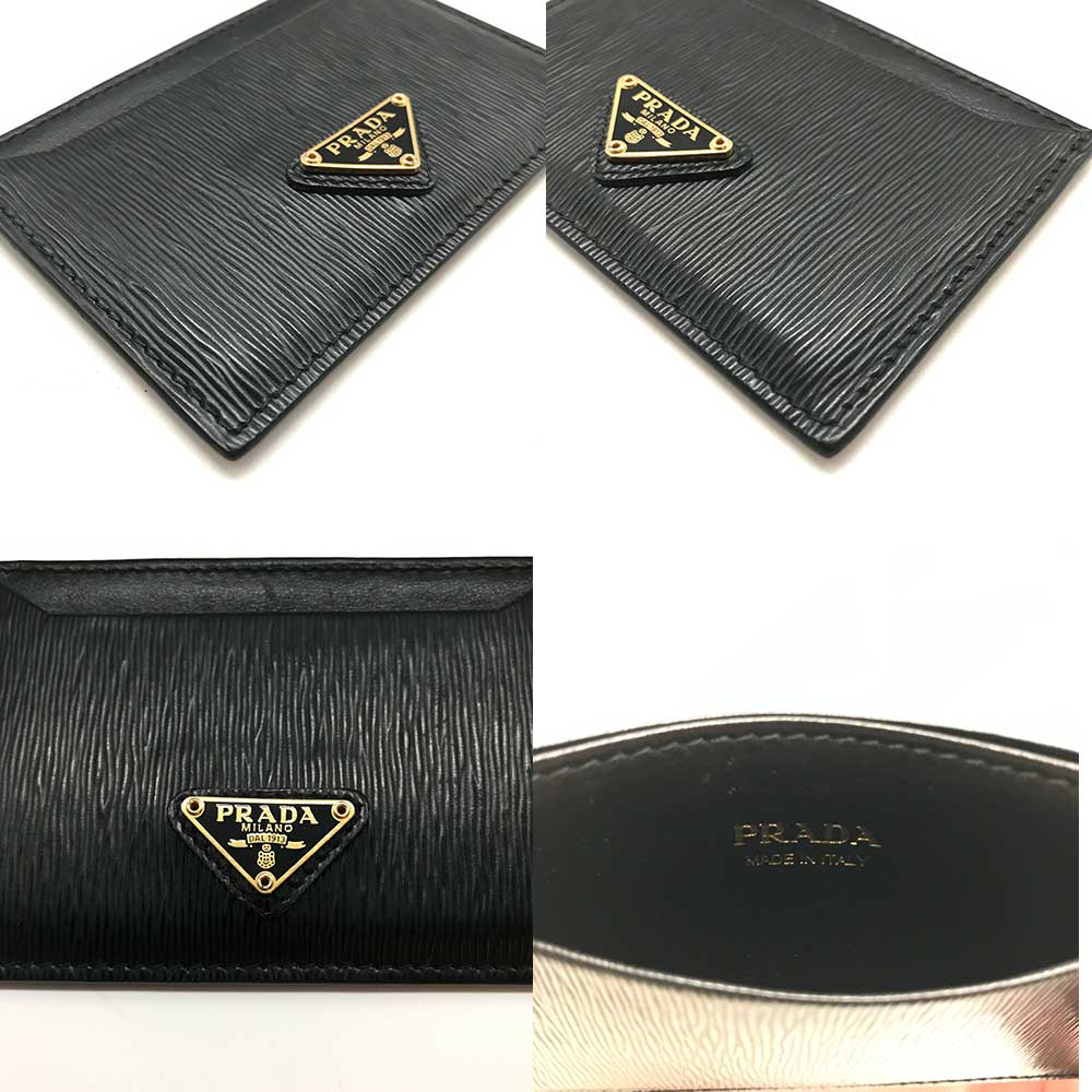 Prada Leather Card Case Black