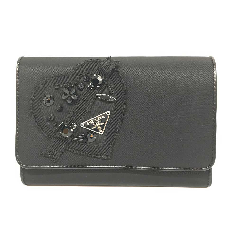 Prada Nylon Tessuto Compact Wallet in Very Good Condition