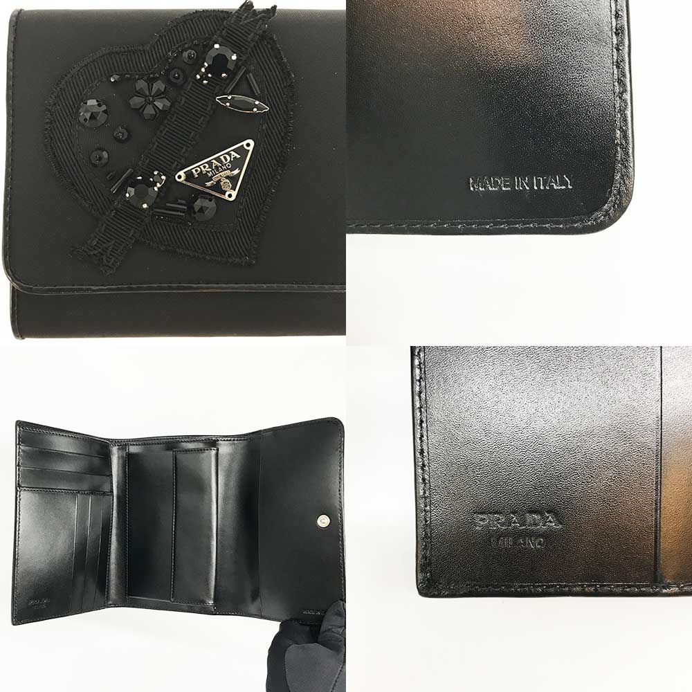 Prada Nylon Tessuto Compact Wallet