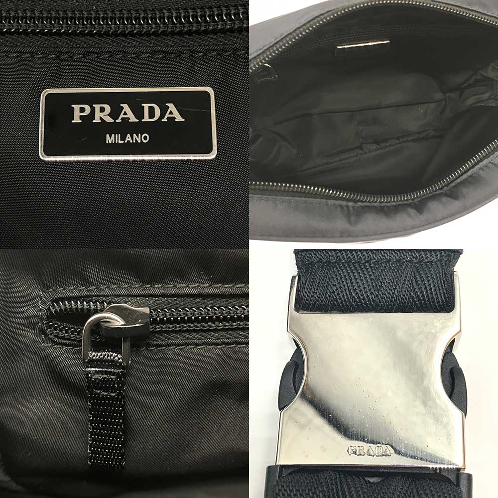 Prada Nylon Waist Bag Navy