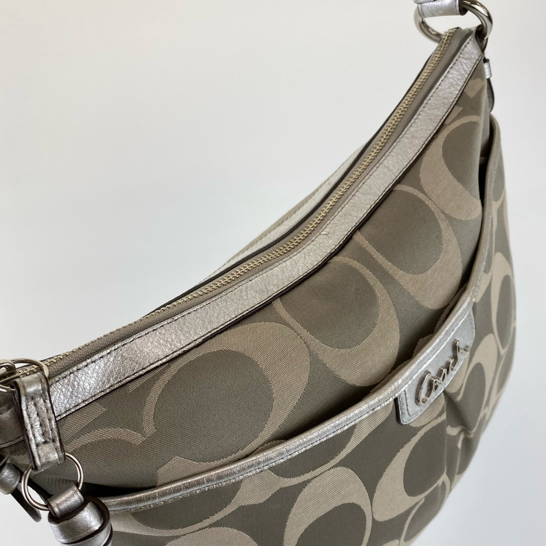 Coach Signature Canvas/Leather Shoulder Bag C1259-F19740