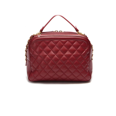 CC Quilted Leather Vanity Case with Strap