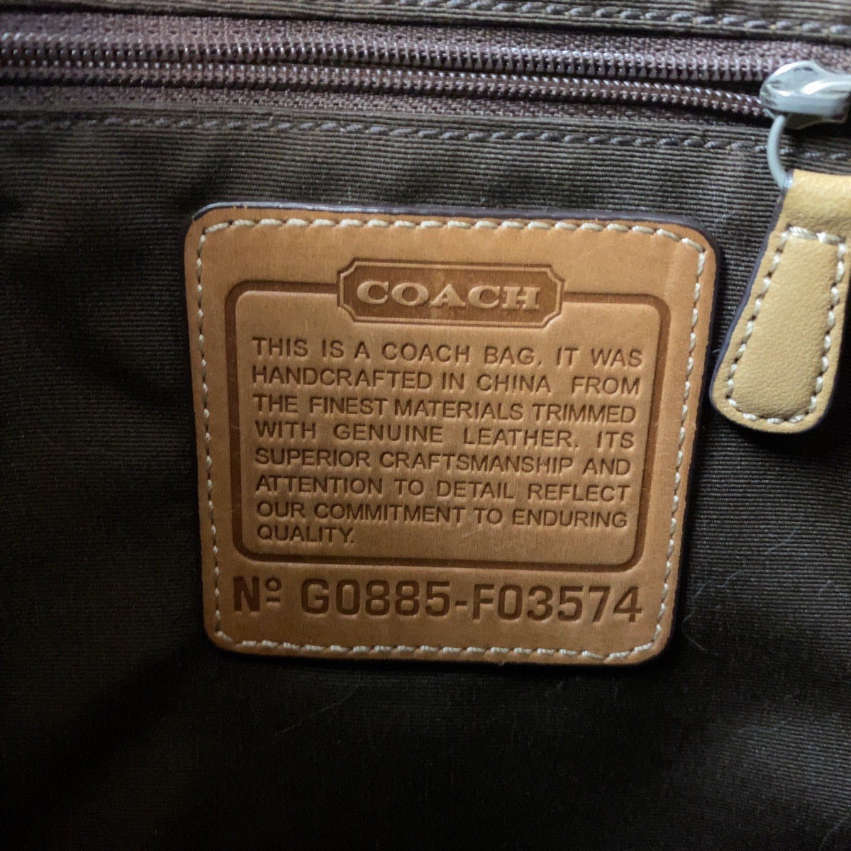 Coach Canvas/Leather Shoulder Bag Pochette F03574 in Very Good Condition