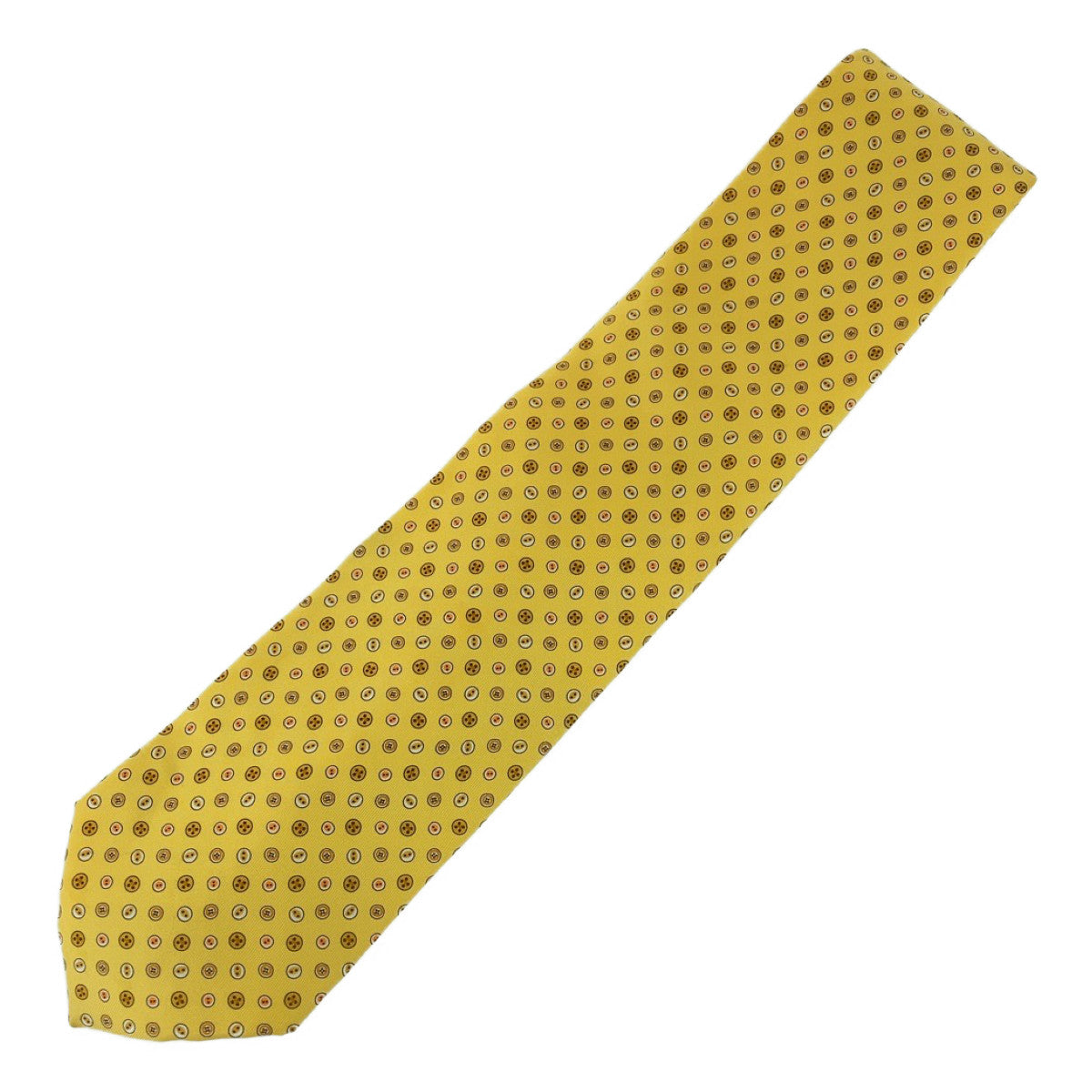 Salvatore Ferragamo Silk Button Pattern Tie 303932 in Very Good Condition