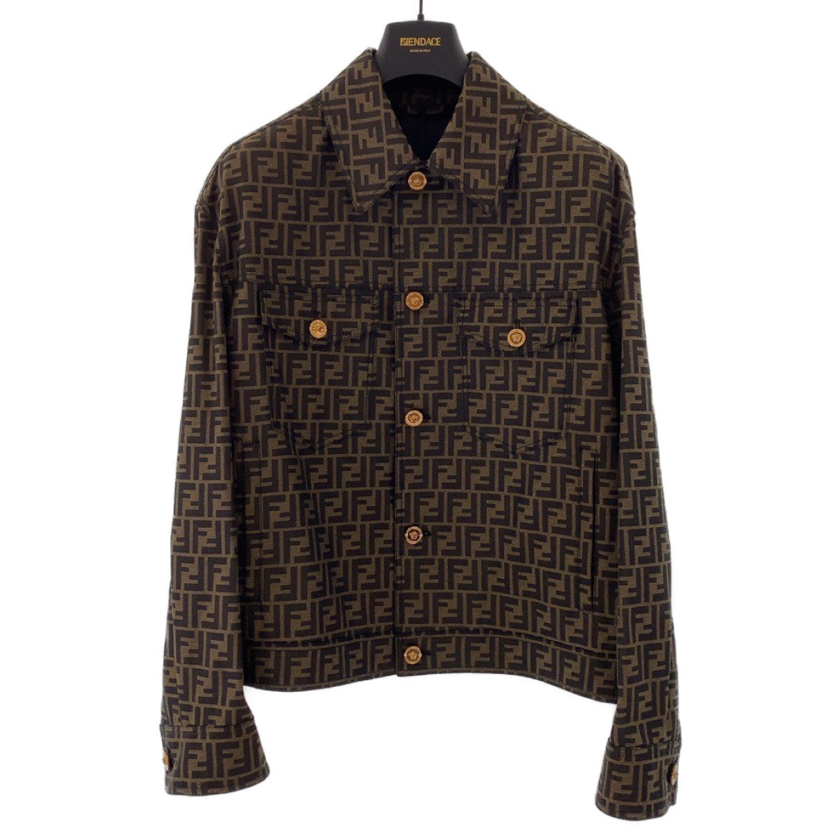 Fendi Fendace Zucca Medusa Jacquard Blazer Jacket