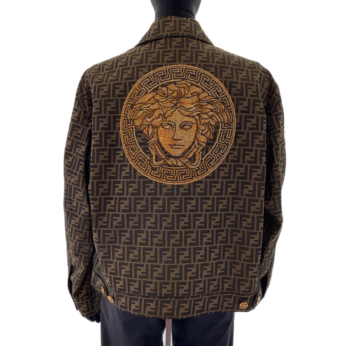 Fendi Fendace Zucca Medusa Jacquard Blazer Jacket in Excellent Condition