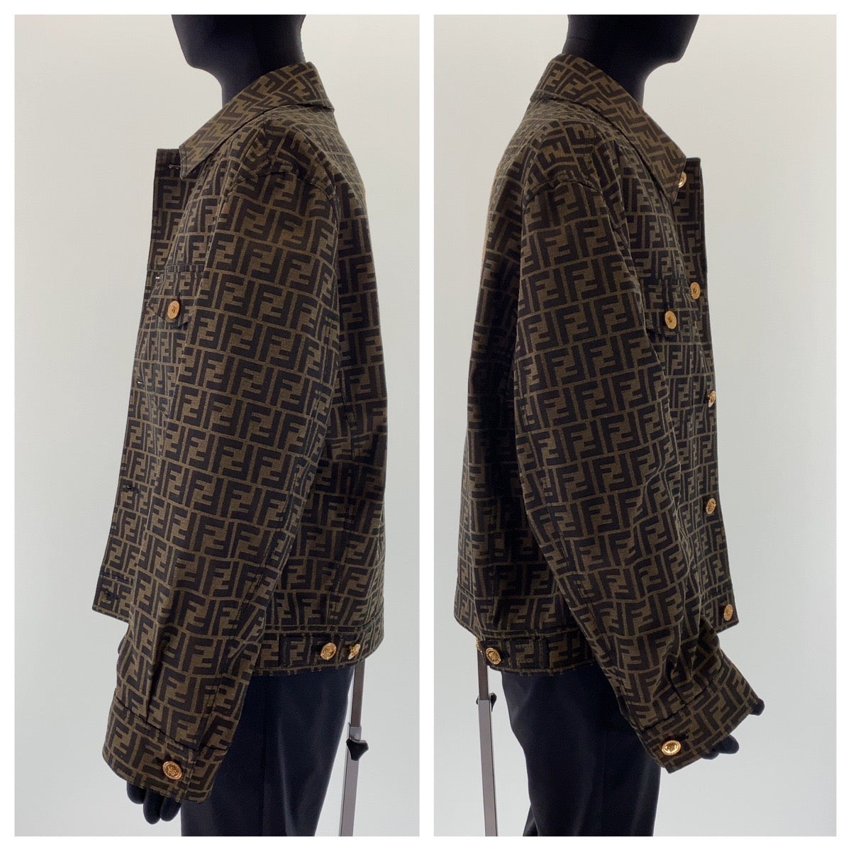 Fendi Fendace Zucca Medusa Jacquard Blazer Jacket 52 in Excellent Condition