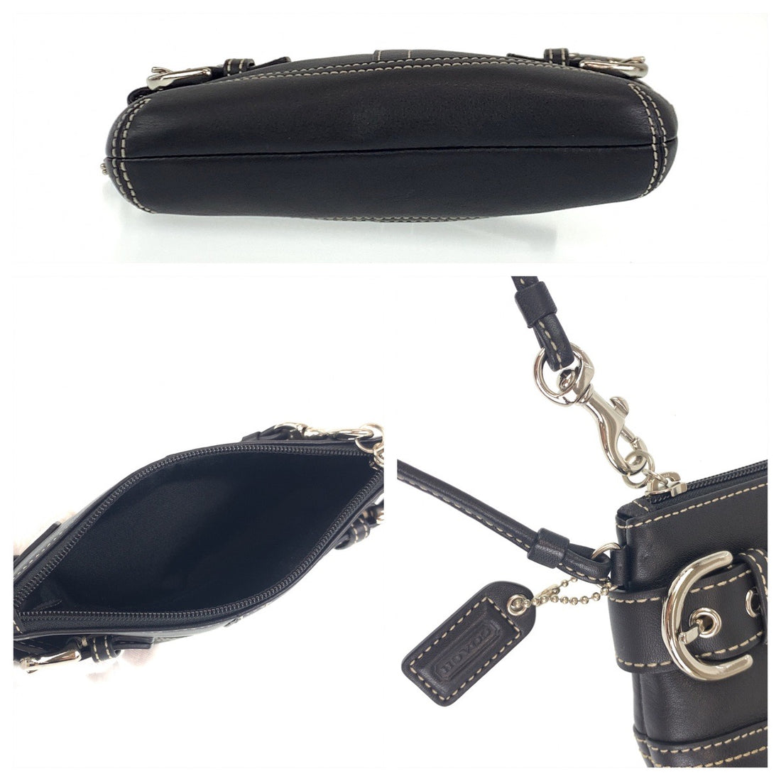 Coach Black Leather Pouch