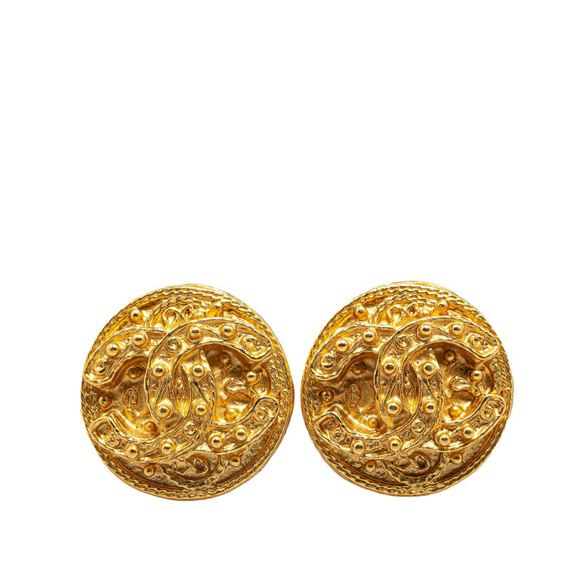 Chanel Coco Mark Gold Earrings