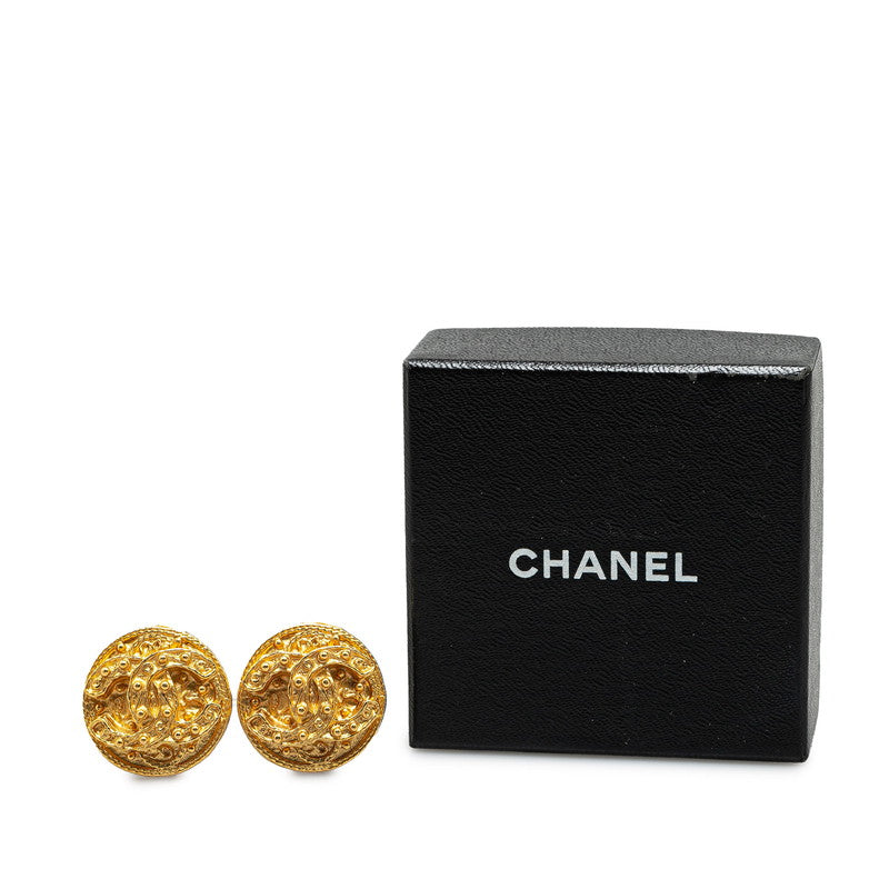 Chanel Coco Mark Gold Earrings